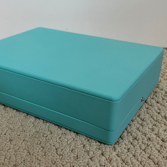 Tiffany & Co Blue Leather Necklace Jewelry Empty Display Presentation Case + Box - Picture 9 of 16